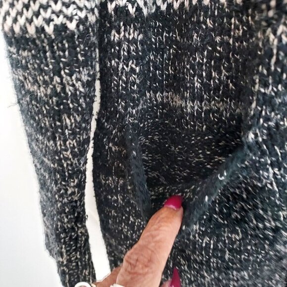 Lucky Brand Wool Blend Stargazer Tribal Aztec Open Knit Cardigan Sweater - Picture 3 of 11